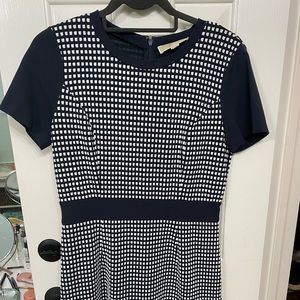 Michael Kors black and white patterned dress